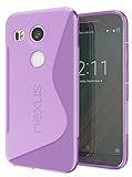 Cimo Slim Flexible TPU Cimo Shock Absorbing Case for LG Google Nexus 5X - Wave Purple