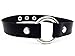 GIANCOMICS Vintage PU Leather Choker Necklace Goth O-Ring Choker Collar Hoop Chain R Black