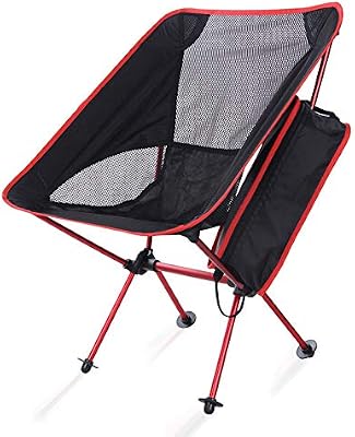 Foldable Chair Portable Net Chair Folding Breathable Mesh Aluminum Camping Fishing Garden Chair Quick Set Up And Fold Down Easy To Carry Color Red Buy Online At Best Price In Uae
