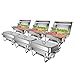 ROVSUN Chafing Dishes for Buffet 6 Pack, 9QT Chafing Dishes [Elegant Gold & Silver] with Rolled-Edge Design, Catering Chafer Warmer Set with Folding Frame for Party Wedding Banquet