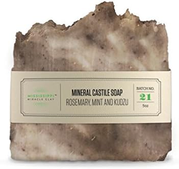 Mississippi Miracle Clay Mineral Castile Soap Rosemary, Mint And Kudzu, 5oz