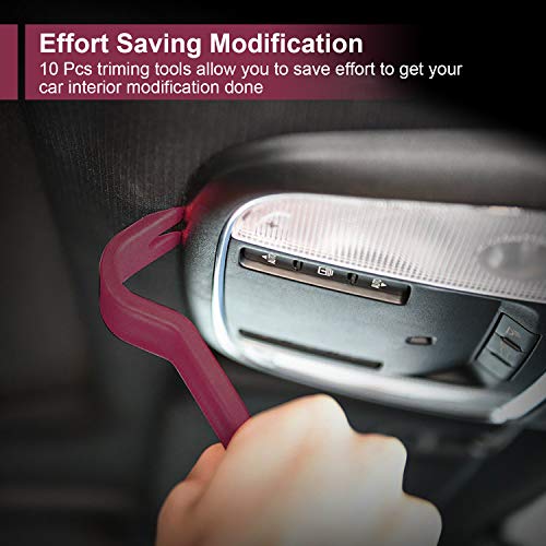 Auto Trim Removal Tool Kit for Car Door Clip Panel Audio Video Dashboard, Set of 10Pcs