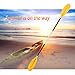 Overmont Kayak Paddle 90.5in/230cm Heavy Duty Aluminum Alloy Lightweight Boating Oar for Inflatable Kayaks with Paddle Leash (Orange, 90.5‘’)