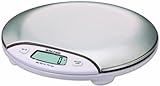 Salter Stainless Steel with White Accents Electronic Scale, 7-Pound