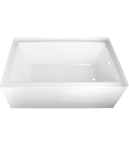Aqua Eden VTAP663222R 66-Inch Acrylic 3-Wall Alcove Tub with Right