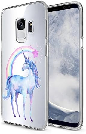 Unicorn Samsung Galaxy S9 Case, Shockproof Protective Transparent Case with Unique Design Slime Thin Ultra light Clear Bumper Silicone Case Personalized Shell Soft TPU Customizable Case