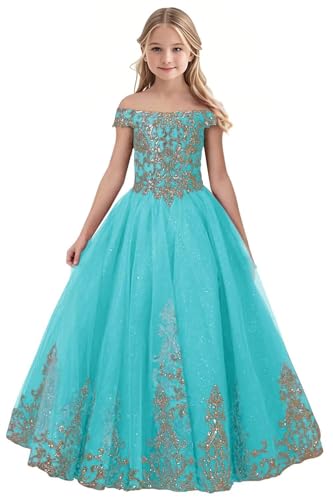 Tulle Flower Girl Dress for Wedding Sparkly