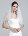 Wedding Bridal Veil with Comb 2 Tier Cut Edge Elbow Length 28