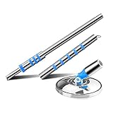 PAWACA Mop Telescopic Handle with Rotating Turntable, Replacement Spin Mop Pole Handle,Stainless Steel 360° Spin Mop Elescopic Extension Handle (Blue)