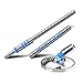 PAWACA Mop Telescopic Handle with Rotating Turntable, Replacement Spin Mop Pole Handle,Stainless Steel 360° Spin Mop Elescopic Extension Handle (Blue)