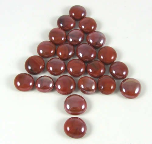 Electric Orange Roast 12-15mm Glass Bead Tokens
