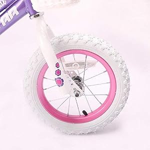 JOYSTAR 16 Inch Kids Bike with Streamer Basket & Training Wheels for 4-6 Years Girls