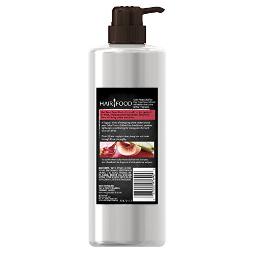 Hair Food Sulfate Free Color Protect Conditioner with White Nectarine & Pear Fragrance, 17.9 Fluid Ounce