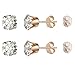 14K Gold Filled Stud Earrings With an Exquisite 6mm Cubic Zirconia Stone for Men, Women