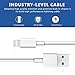 Xcords iPhone Charger 6Pack 3FT Lightning to USB Cable Charging Cord with Compatible with iPhone 7/ 7Plus/ 6/ 6S/ 6 Plus/ 6S Plus, 5C/5S/5, iPad/iPod(White)