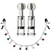 Nipple Clamps, and Correction Set - Best for Flat or Inverted Nipples - Includes 2 Twist Suction Cups and 2 Clips with Metal Chain and Colorful Bells