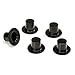Top Hats - Black Plastic (28 x 17mm, 24/pcs)