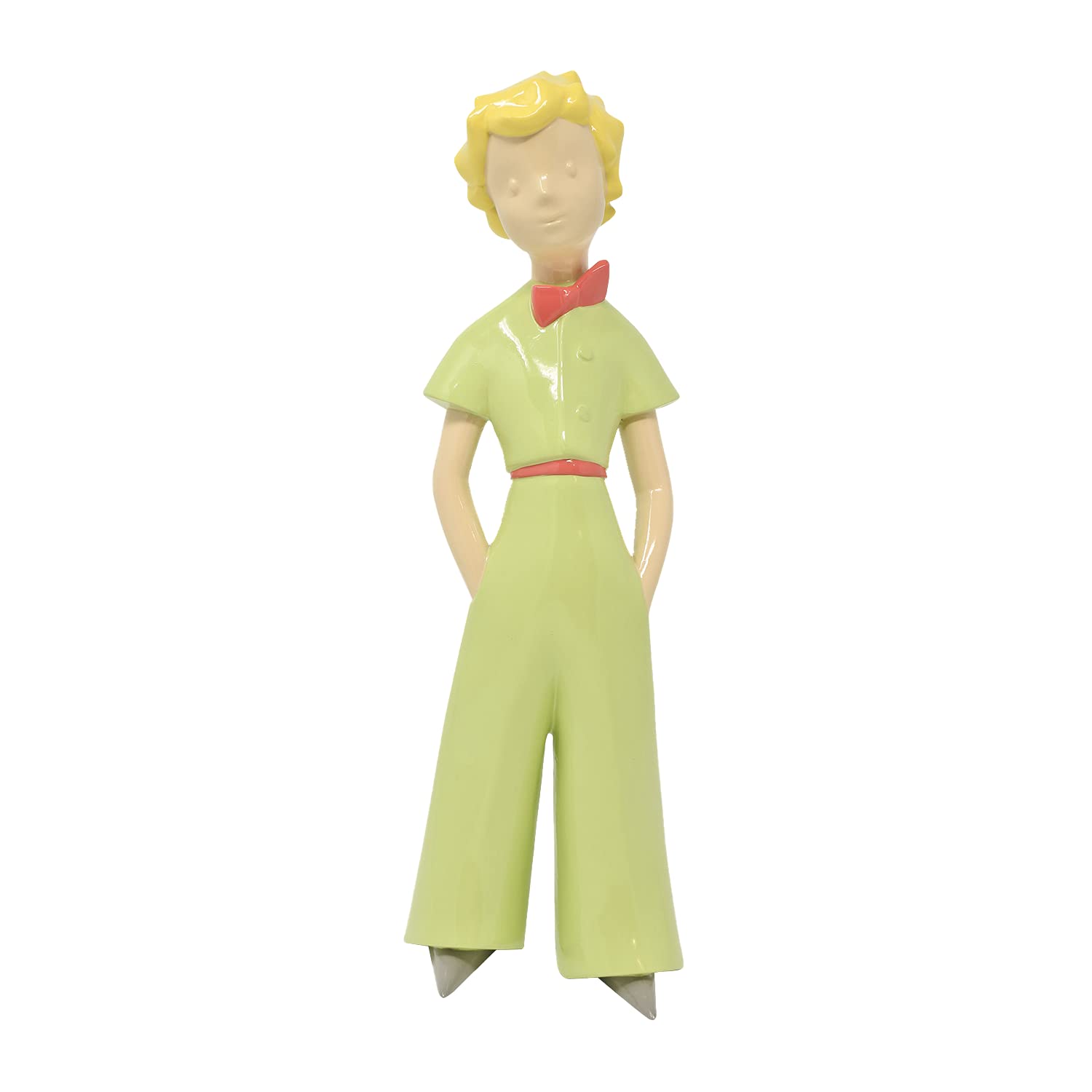 NEAMEDIA THE CHARACTER COMPANY The Little Prince Scultpure 30cm Original Green, Modern Design and Deco Object, for Birthdays, Christenings, Weddings and Anniversaries