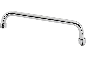 Phivan Commercial Faucet Parts 12 Inch Swivel Spout Replacement Kit for Commercial Kitchen Sink Faucet 1.8 GPM Stainless Steel Swivel Swing Add-on Nozzle for 2 or 3 Bay Compartment Sinks