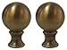 Royal Designs Small Ball Lamp Finial for Lamp Shade, 2 Inch, Antique Brass - Set Of 2