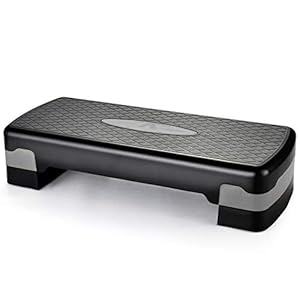 TOGEDI Aerobic Step ABS Steppers Board Step Bench 2 Level Height Adjustable Training Step Fitness Stepper for Home Gym…