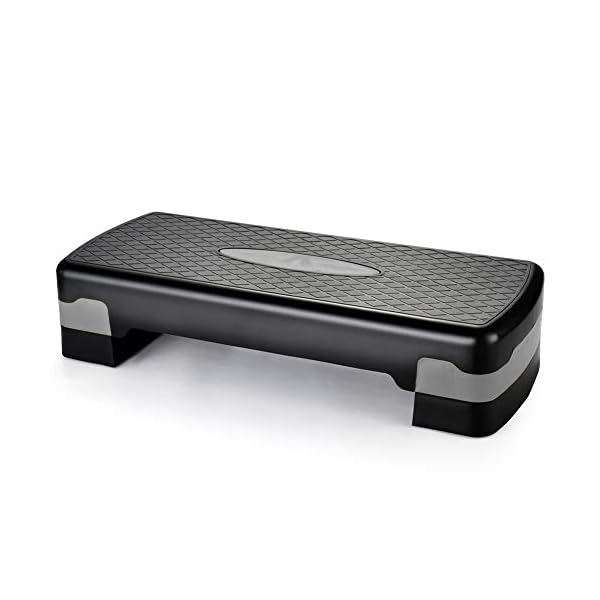 TOGEDI Aerobic Step ABS Steppers Board Step Bench 2 Level Height Adjustable Training Step Fitness Stepper for Home Gym…