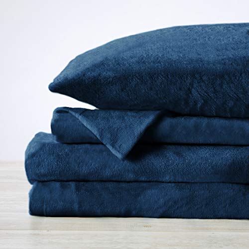 Micro Fleece Extra Soft Cozy Velvet Plush Sheet Set. Deluxe Bed Sheets with Deep Pockets. Velvet