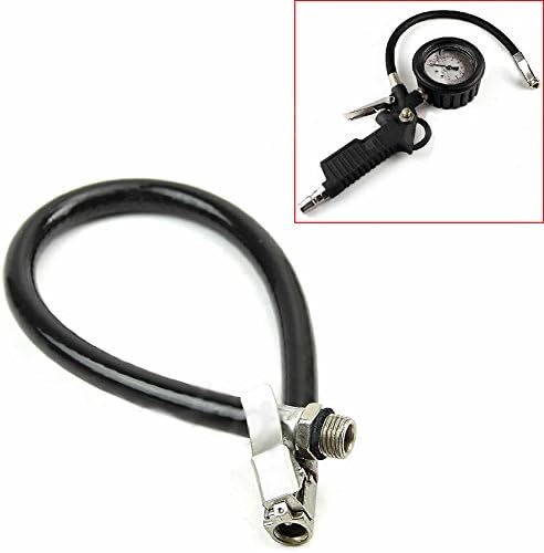 Bicycle Bike Motorcycle Car Flexible Clip On Air Tyre Tire Chuck Inflator Hose