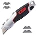 ORIENTOOLS Utility Knife Box Cutter Heavy Duty, Multifunctional Retractable with Hook Blade, Carpet Cutting Blades