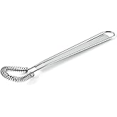 1Pc Silver Egg Beater Stainless Steel Mini Spring Coil Whisk Handheld Milk Frother Foamer Sauce Stirrer Blender Coffee Mixer Kitchen Egg Tools Whisks