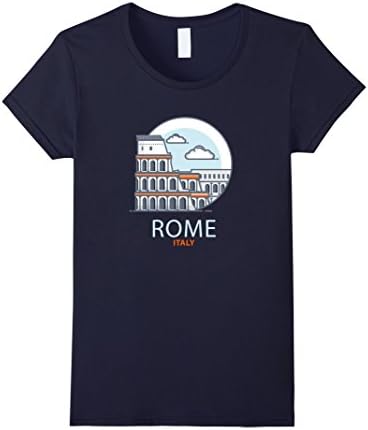 Womens Rome - Italy T-shirt Large Navy