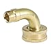Everflow Supplies 287-EL-NL Dishwasher Swivel Elbow Fitting with Compression and Female Hose Connections, 3/8