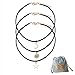 YallFF Women's Girls 3-PC Set 90's Vintage Punk Gothic Black Velvet Rope Tattoo Choker Collar Necklaces with Star Moon Sun Pendant