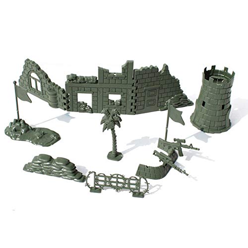 Ocamo 307pcs/lot Military Plastic Soldier Model Toy Army Men Figures Accessories Kit Decor Play Set for Hallows All Saints' Day - Thumbnail 4