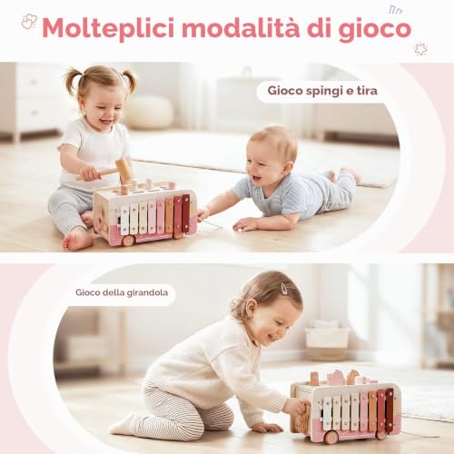 Vanplay Montessori Games 1 Year Old Children Games 1 2 3 Years Toys Child 1 Year, 7 in 1 Musical Instruments Children Xylophone Children, Educational Games Gifts Children 1 Year