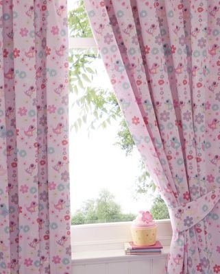 Bluezoo Girl S Pink Little Owl And Friends Curtains 168cm X