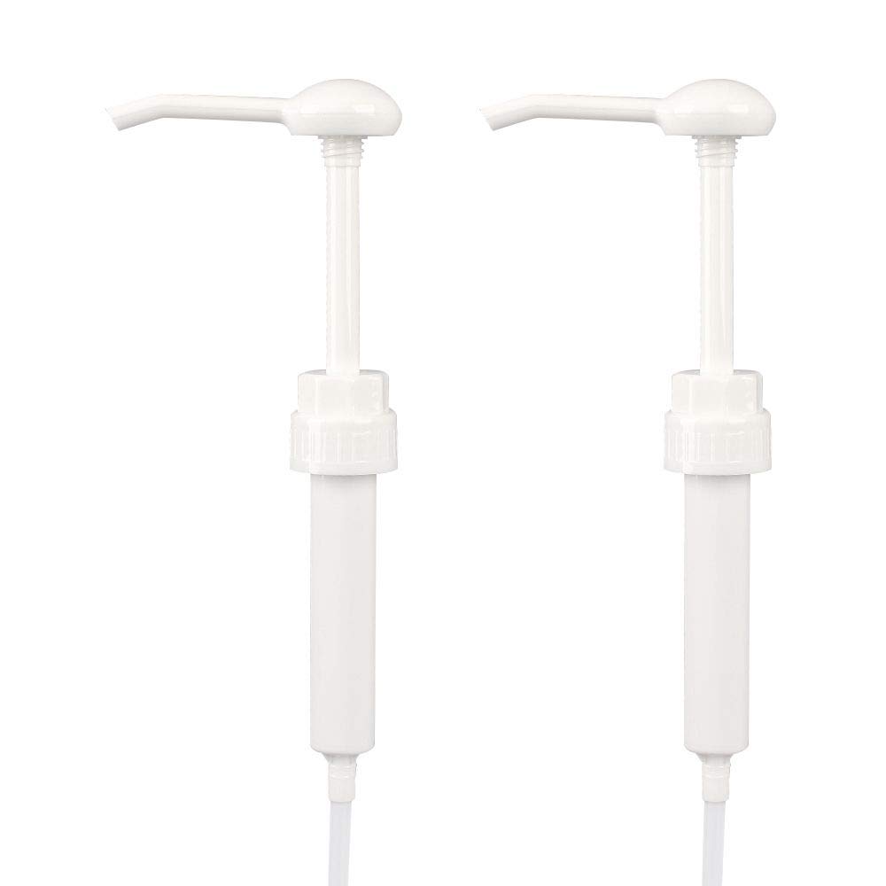 Viewnub Standard Closure Pump Dispenser for Gallon Jug Bottles, 30 ml Dosage White, 38 mm, Pack of 2
