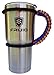 Frijid Parahandle - Paracord Handle for 30 oz Stainless Steel Tumblers such as YETI, RTIC, ORCA, SIC, etc. (Orange and Blue)
