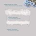 GARGALA Wedding Garters for Bride Bridal Lace Garters Set White Garter Size Optional (M)