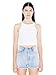 American Apparel Women's Cotton Spandex Sleeveless Crop Top, White, Medium