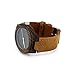 Oct17 Men's Walnut Wood Fashion Bamboo Wooden Watch Quartz Genuine Leather Japanese Analog Quartz Movement Casual Brown Wristwatches