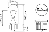 Bosch W5W Xenon Blue Car Light Bulbs 12 V 5 W 501 2 Pack view 4