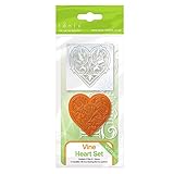 Tonic Studios 1044e Rococo Die & Stamp Set - Vine Heart, Grey