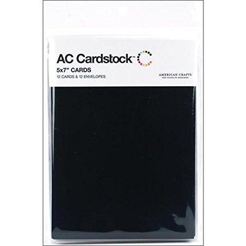 American Crafts 5x7 Black 12 pc card set