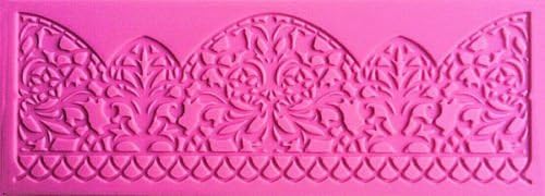 Baking Molds 3D Silicone Mould Cake Candy Pastry Tools Decorating Reusable Non-stick Domed Designs Lace Pink Sugarcraft Fondant Gum Paste Chocolate Making Crafts Mold Soap Decorations 1Pcs