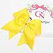 CN Girls Cheer Bow with Ponytail Holder for Cheerleading Girl Pack of 10 Yellow