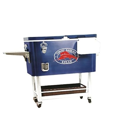 2018 Tommy Bahama - 100 Qt Stainless Steel Rolling Party Cooler - 130 Can Capacity