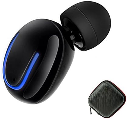 Mini Bluetooth V4.1 with Mic Headphones, LED display light CSR Sport Stereo In-Ear Headsets Earbuds Headphones, Sweatproof and Hands-Free Calls for iPhone Andorid Smartphones (Black With bag)