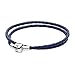 PANDORA Double Dark Blue Leather Bracelet 590705cdb-d1