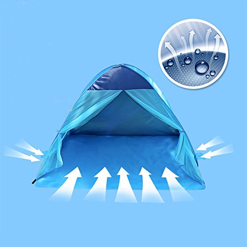 Meinstilin Portable Cabin Camping Tent Sun Shelter Automatic UV Protection Beach Shade for Outdoor Activities Pop Up Beach Tent Sun Shelter Cabana for 2-3 Person,Sky blue
